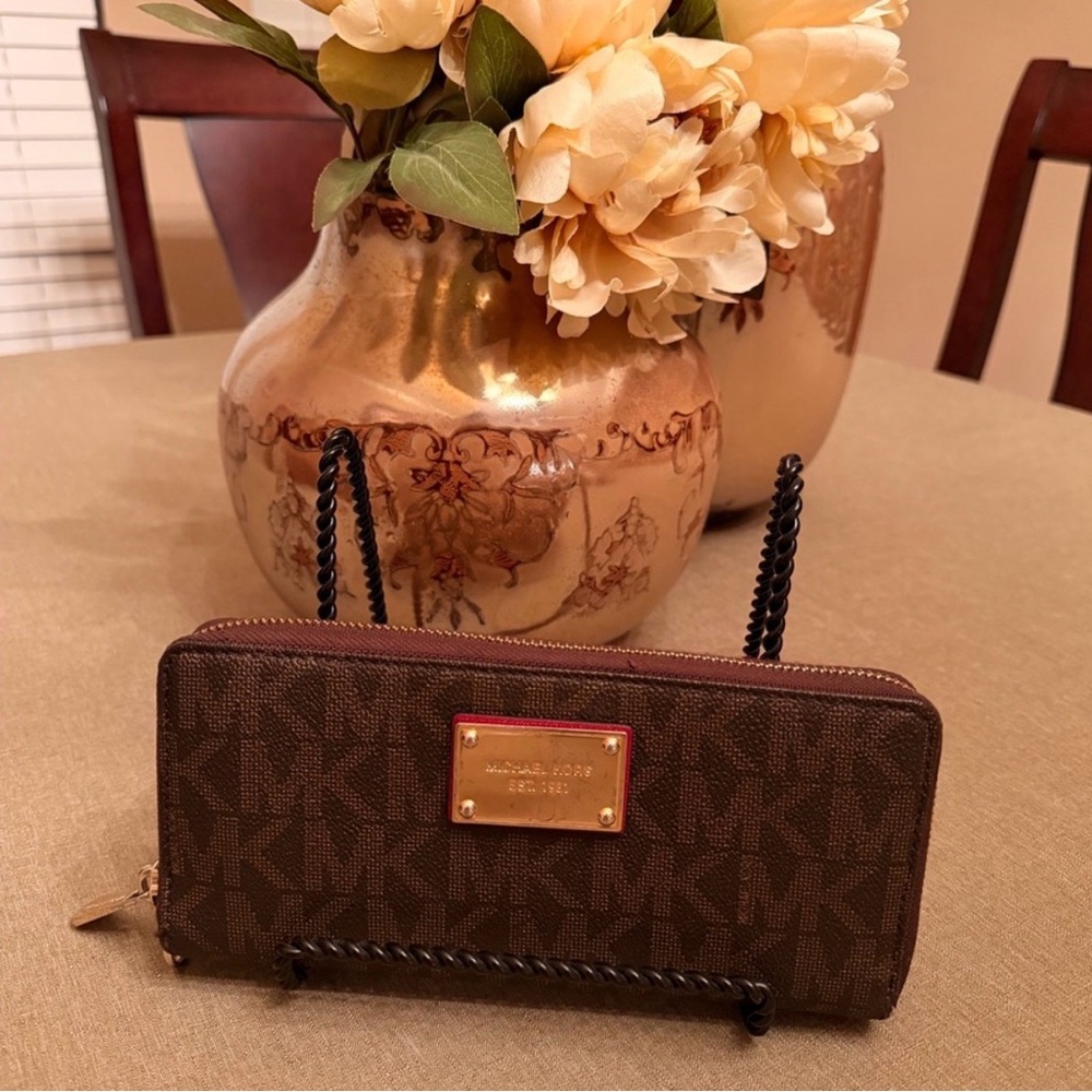 Michael Kors Dark Brown Logo Wallet